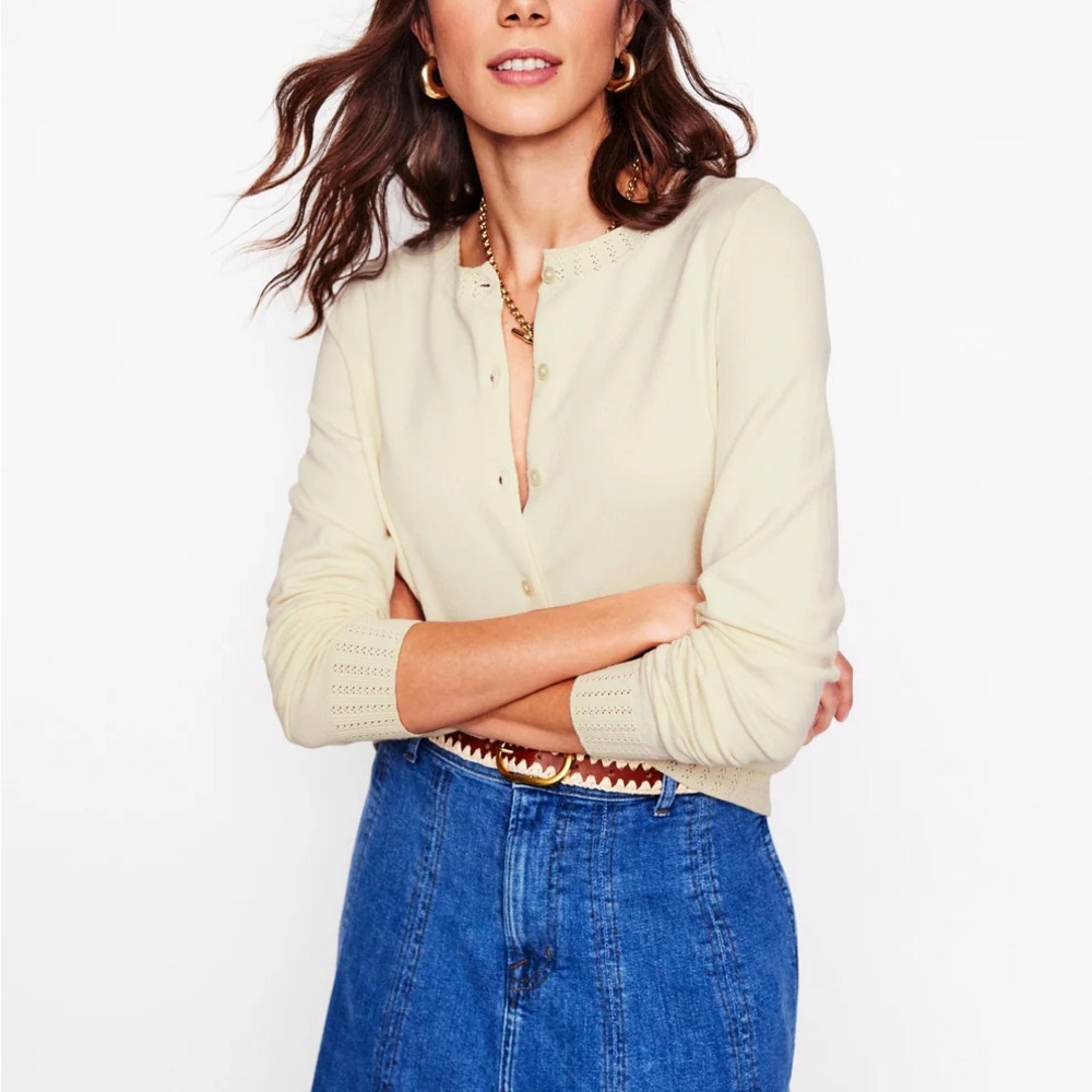 Boden Cream Women's Cardigan